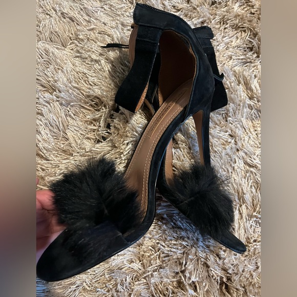 BCBGMAXAZRIA HALA fur strap heels size 7.5 - Picture 7 of 8